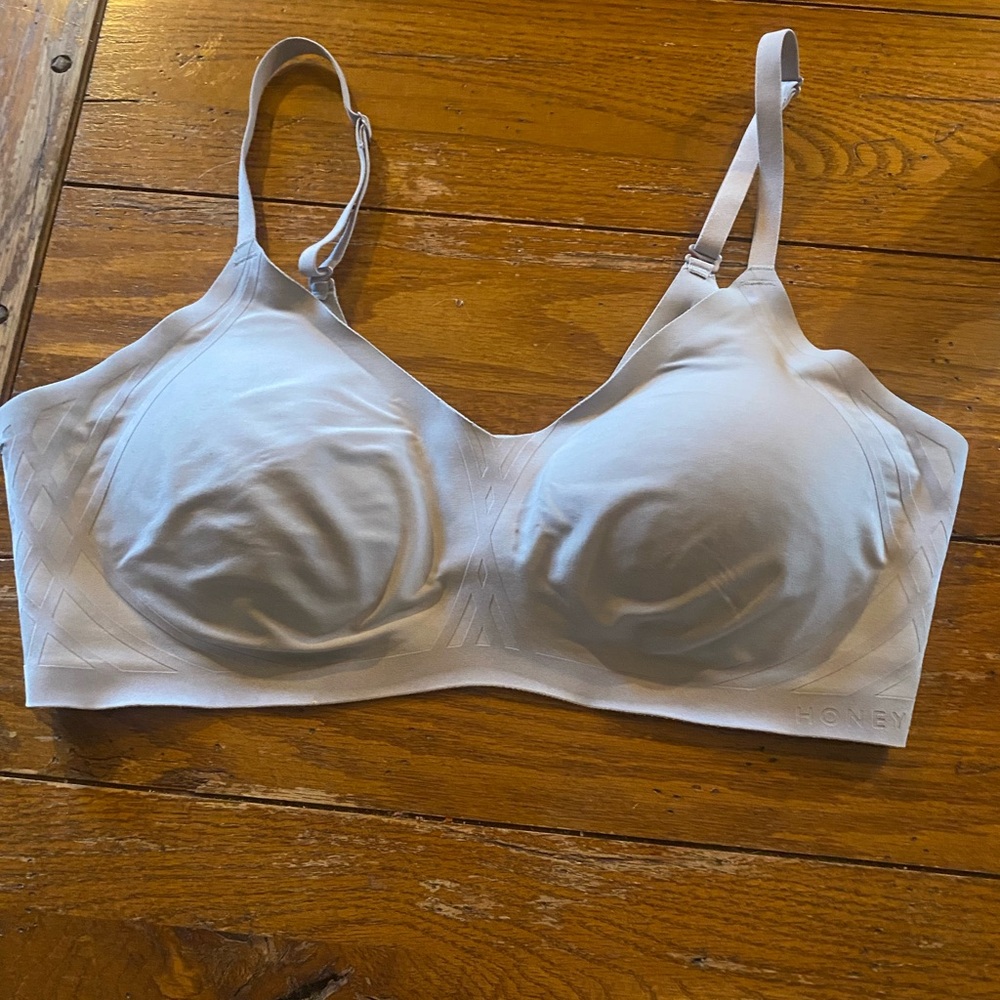 HoneyLove Light Dove Gray Bra Large